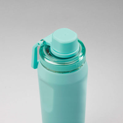 Garrafa Térmica PACCO Vyta 500ml em aço inoxidável, cor menta, com isolamento a vácuo para manter temperaturas por horas.