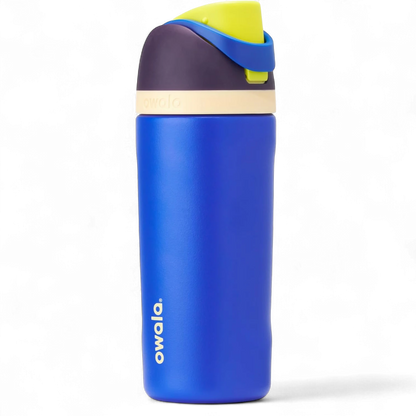 Garrafa Térmica Owala FreeSip - 470ml | 16oz azul, design moderno com canudo embutido e isolamento térmico eficiente.