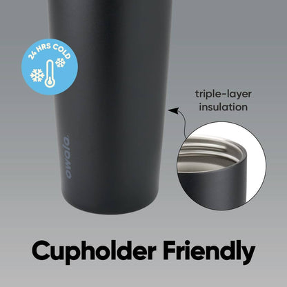 Garrafa Térmica Owala FreeSip Sway - 887ml com isolamento triplo, mantendo a bebida gelada por 24 horas. Compatível com porta-copos de carro.