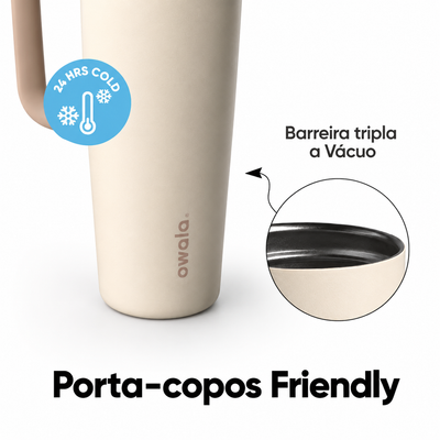 Owala Tumbler FreeSip 887ml na cor Levemente Torrado