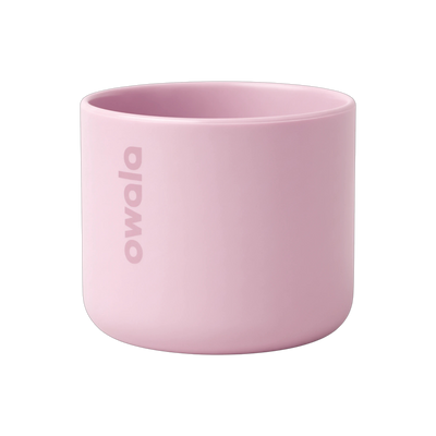 Capa Protetora de Silicone para Garrafa Owala - 710ml | 24oz na cor rosa, prática e antiderrapante para proteção e estilo.