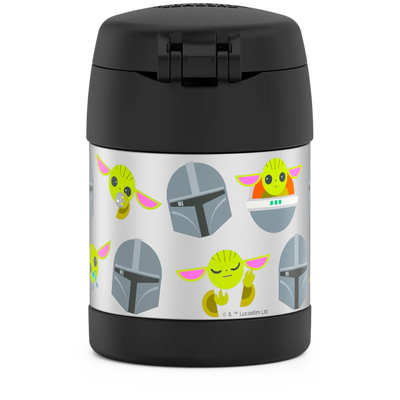Pote Térmico Thermos ® 283g Funtainer com design infantil, isolamento a vácuo para 5h quente e 7h frio, com ilustrações divertidas.