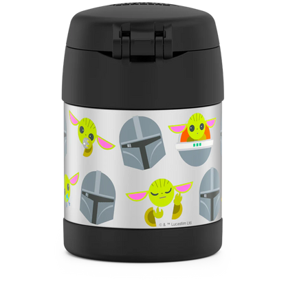 Pote Térmico Thermos ® 283g Funtainer com design infantil, isolamento a vácuo para 5h quente e 7h frio, com ilustrações divertidas.