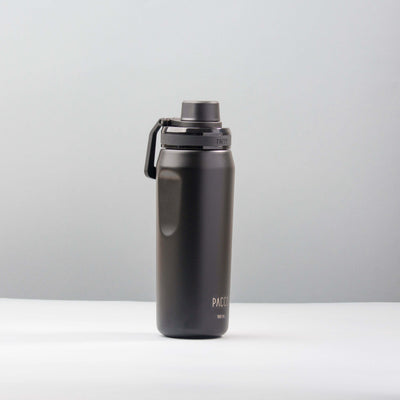 Garrafa Térmica PACCO Vyta 500ml em aço inox com isolamento térmico, ideal para manter bebidas quentes ou frias por horas.