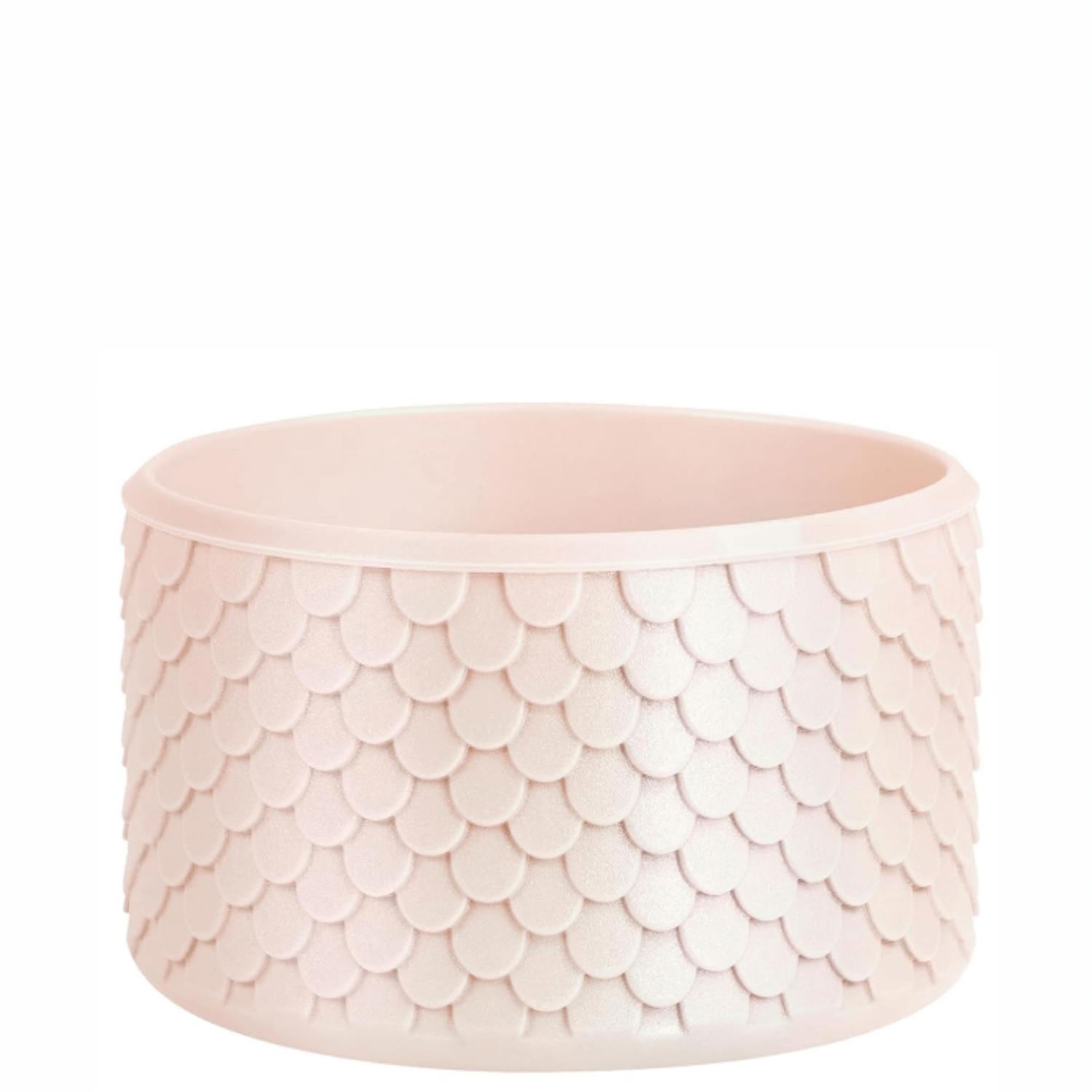 Capa de Silicone Sereia - Tamanho Original com efeito iridescente e design de escamas para proteção de copos e garrafas.