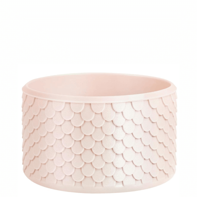 Capa de Silicone Sereia - Tamanho Original com efeito iridescente e design de escamas para proteção de copos e garrafas.