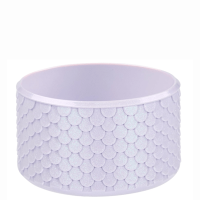 Capa de Silicone Sereia - Tamanho Original para copos e garrafas com design iridescente e textura de escamas, em silicone flexível.