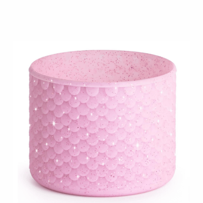 Capa de Silicone Sereia Médio - ( Owala Version ) rosa com textura brilhante para proteção de garrafas térmicas.
