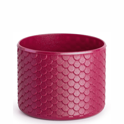 Capa de Silicone Sereia G - ( Owala Version ), proteção para garrafas térmicas, cor rosa, com textura de escamas de sereia.