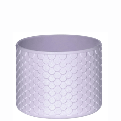 Capa de Silicone Sereia P- ( Owala Version ) protetora para garrafas, textura escamosa, cor lilás, tamanho pequeno.