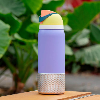 Capa de Silicone Sereia G - ( Owala Version ) para garrafas térmicas, proteção e estilo com design de escamas, cor vibrante e ajuste perfeito.