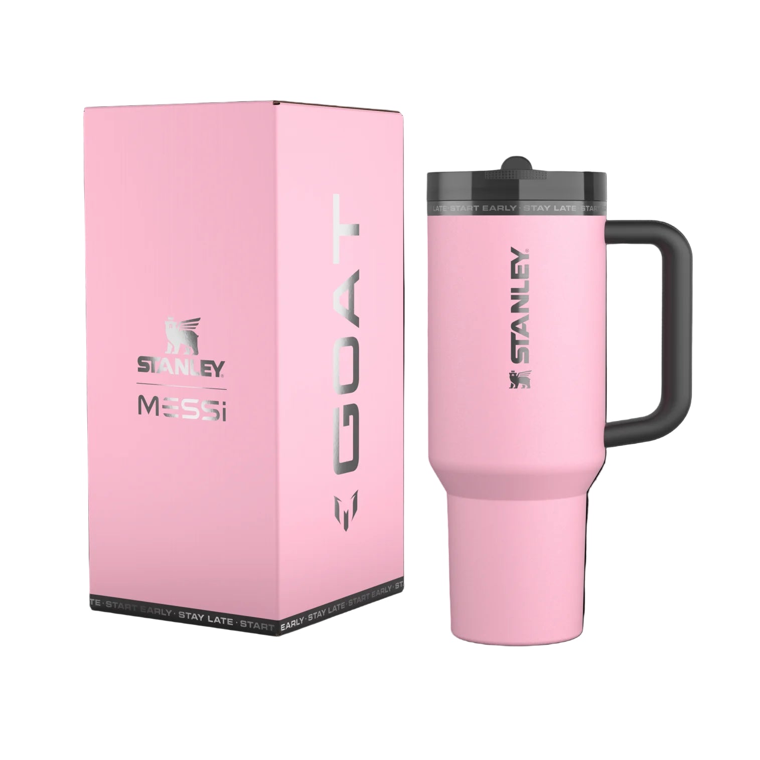 Copo Quencher Protour Stanley | 1,18L em rosa com caixa de embalagem elegante, destaque em design e performance térmica