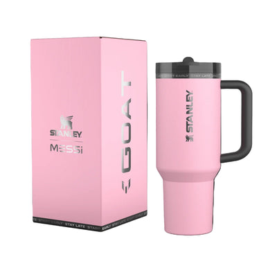 Copo Quencher Protour Stanley | 1,18L em rosa com caixa de embalagem elegante, destaque em design e performance térmica