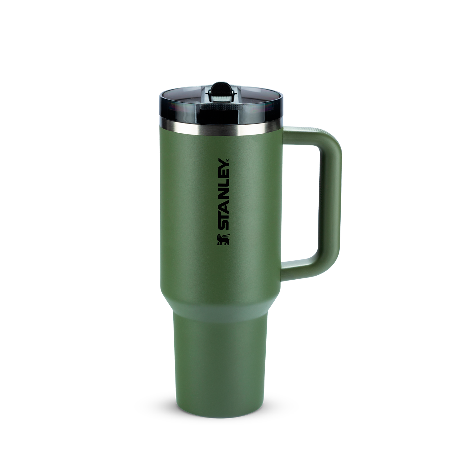 Copo Quencher Protour Stanley | 1,18L verde com tampa Flip Straw e isolamento térmico avançado.