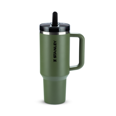 Copo Quencher Protour Stanley | 1,18L verde com tampa Flip Straw e isolamento térmico
