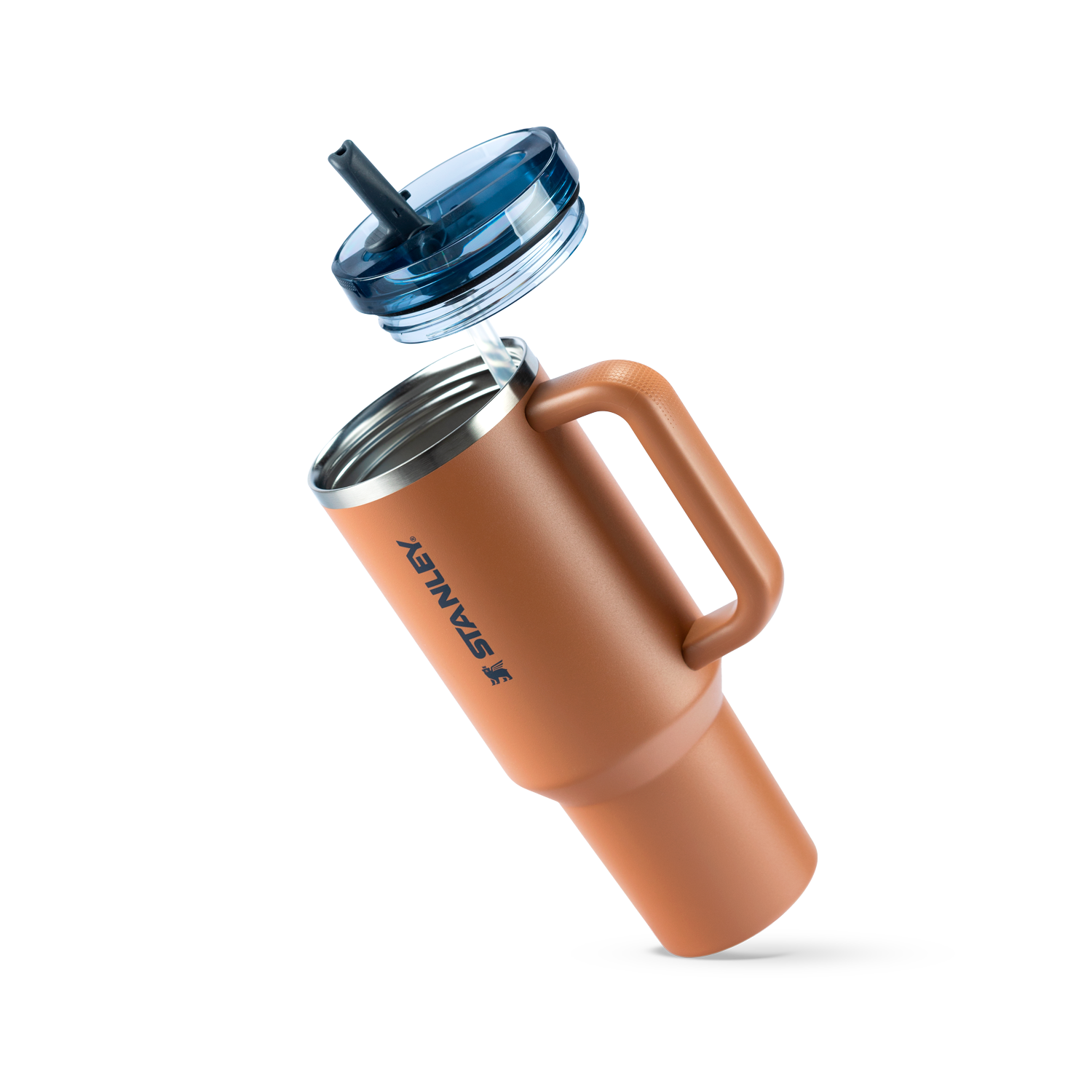 Copo Quencher Protour Stanley | 1,18L em marrom, com tampa Flip Straw ProTour e canudo, ideal para hidratação e desempenho térmico.
