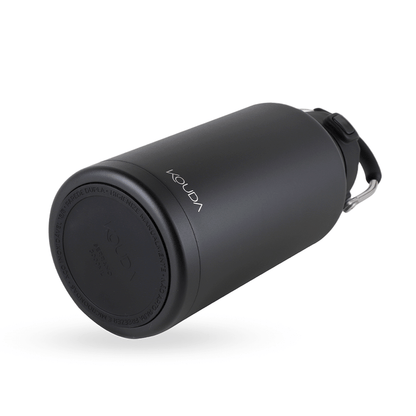 Garrafa Térmica Kouda Serrano – 3L preta com estrutura em aço inox, ideal para manter bebidas quentes por 10h e frias por 20h.