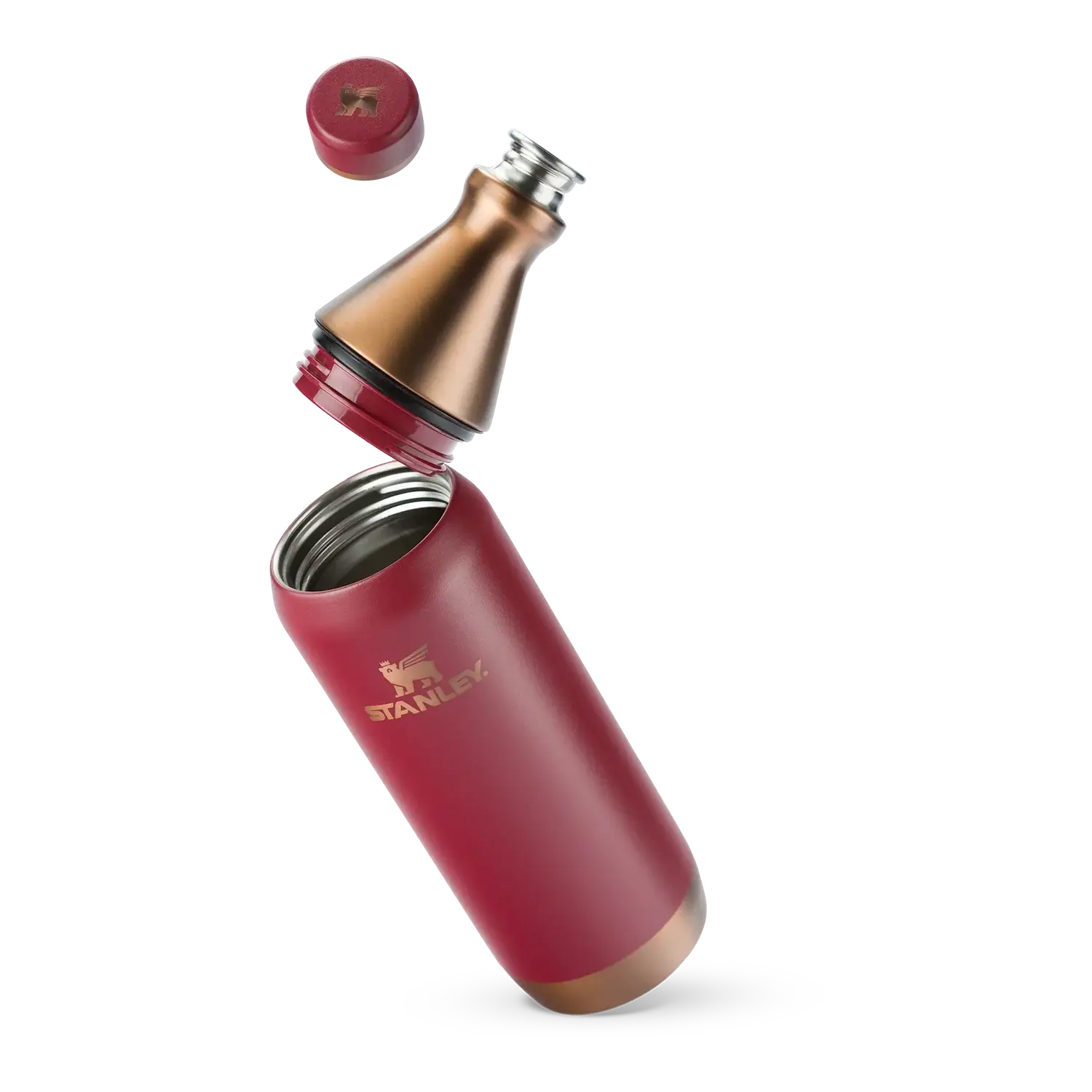 Garrafa Térmica Slim Bottle Stanley | 591ml em aço inoxidável, design ultracompacto, tampa removível. Ideal para transporte fácil.