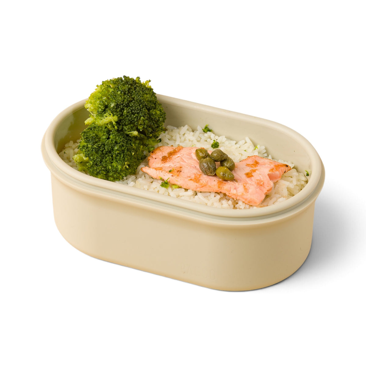 Super Lunch Box Recipiente de Silicone 900ml - PACCO na cor Creme