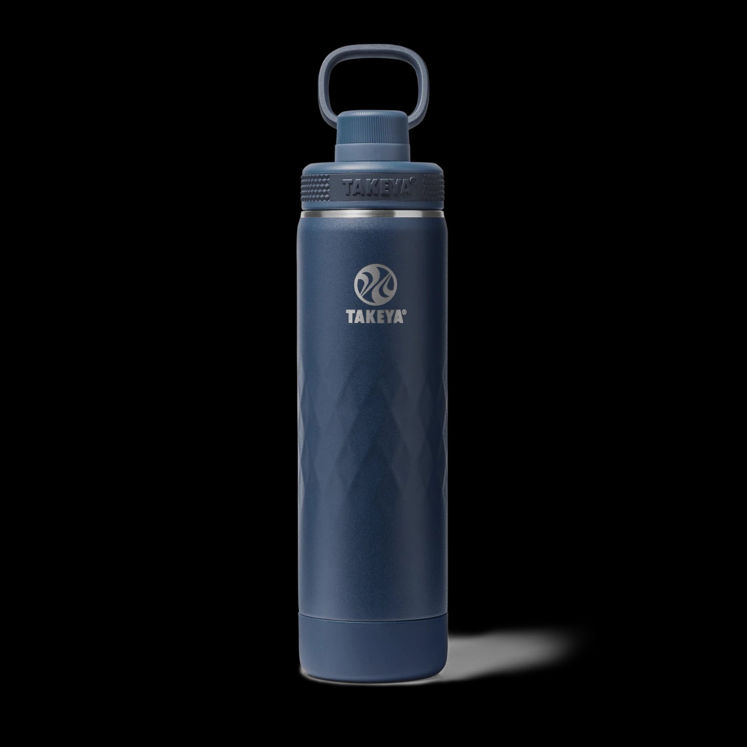 Garrafa Térmica Takeya 650ml Spout Lid Sport em azul, ideal para manter bebidas quentes por 14h e frias por 36h, design moderno.