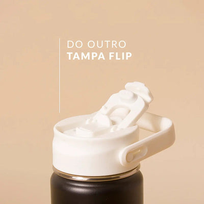 Tampa PACCO Duo com tampa flip de polipropileno e vedação de rosca, ideal para hidratação fácil e prática.