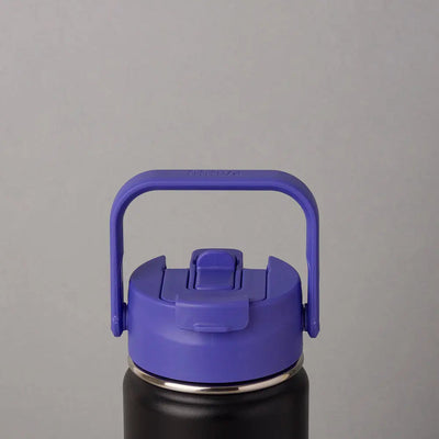 Tampa PACCO Duo em roxo com canudo abre e fecha e tampa flip, acessório ideal para hidratação.