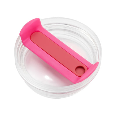 Tampa de reposição para copo Quencher - 40oz em silicone rosa e polipropileno transparente, vedação para copo térmico Stanley Quencher 2.0.