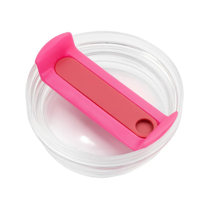 Tampa de reposição para copo Quencher - 40oz em silicone rosa e polipropileno transparente, vedação para copo térmico Stanley Quencher 2.0.