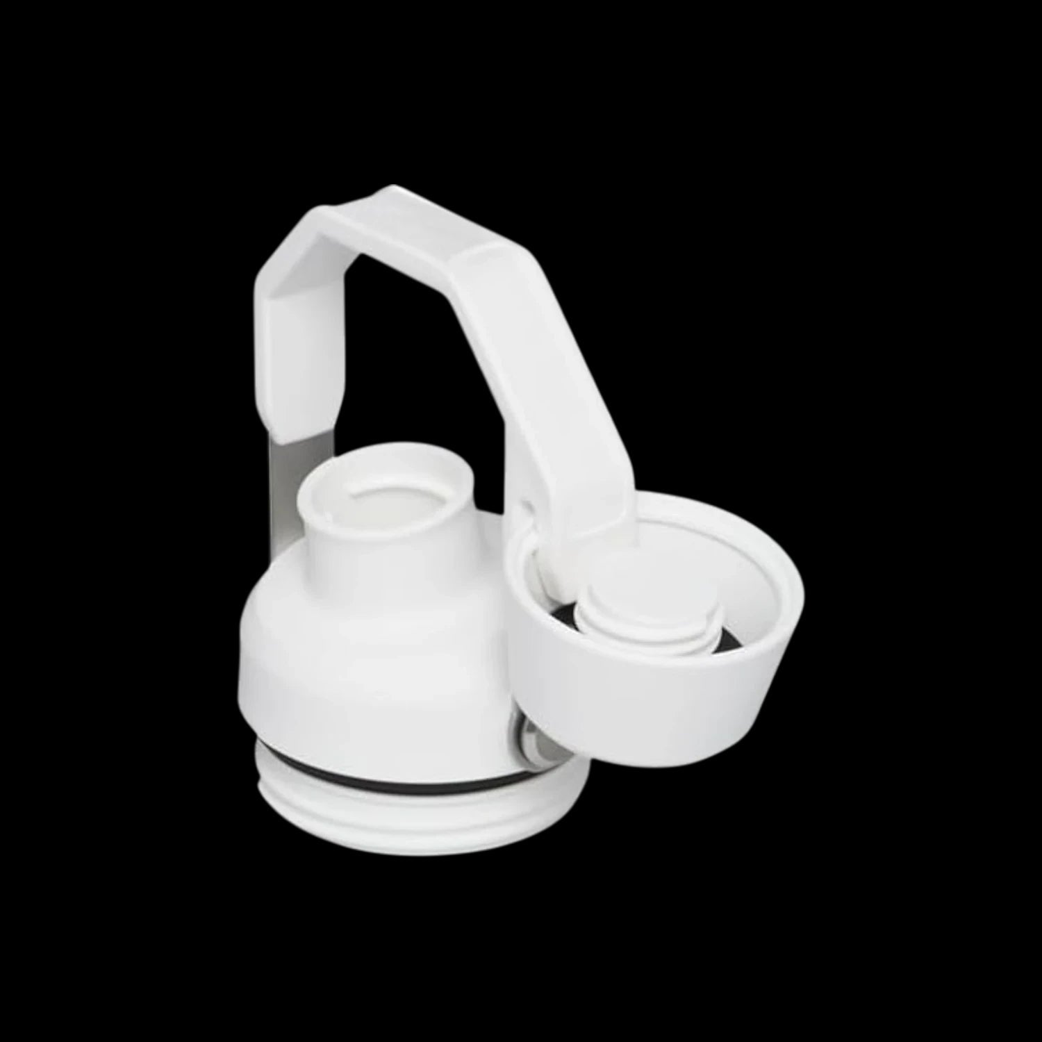 Tampa Aerolight Fast Flow branca com encaixe compatível para garrafas Stanley, garantindo vedação e funcionalidade eficaz.