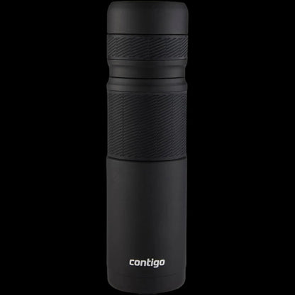 Garrafa Termica Inox 739 ml Preto Contigo, mantém bebidas quentes por 30h e frias por 45h, tecnologia THERMALOCK™.