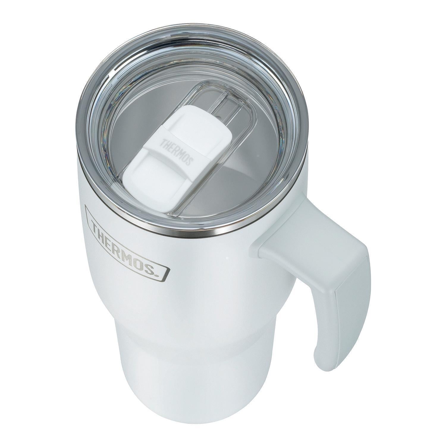 Thermos Copo Térmico Aruba com Canudo -1,1L em aço inoxidável com alça, ideal para bebidas quentes e frias