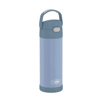 Garrafa Térmica Thermos Funtainer F411 470 ml Denim, vista frontal com tampa fechada, foto 98 de 156