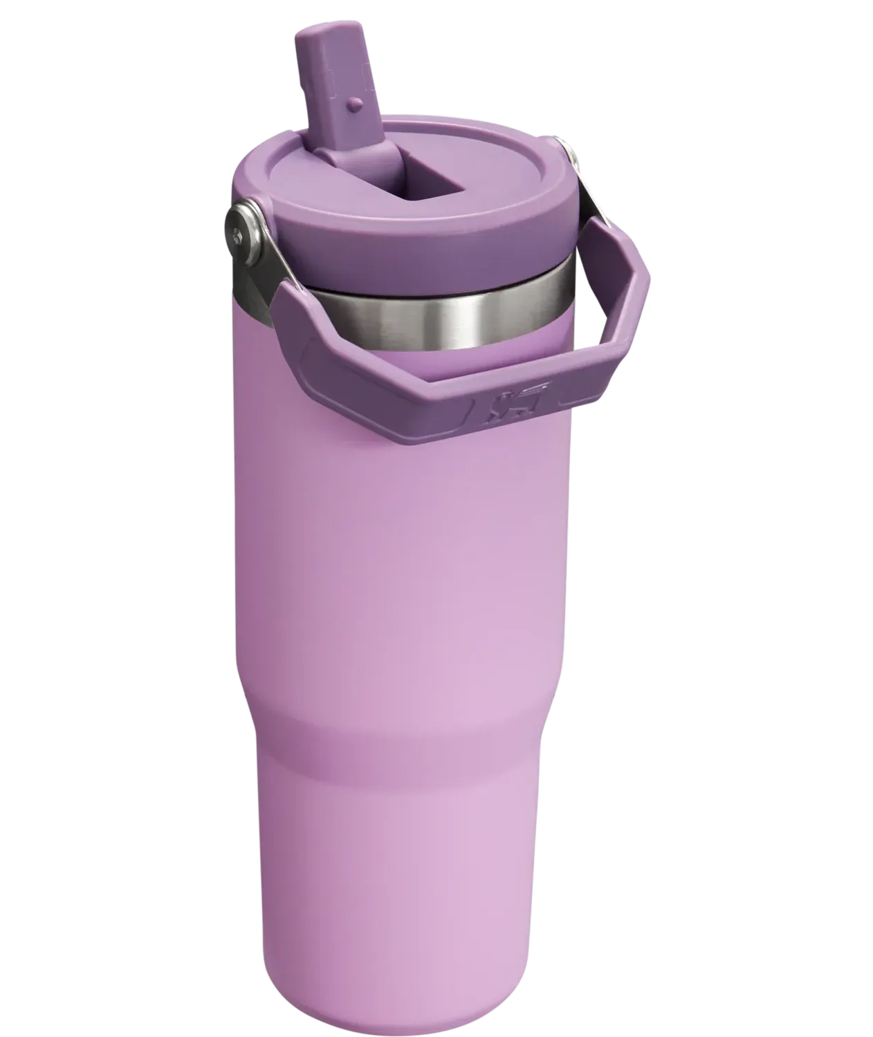 Tumbler Térmico Flip Straw Stanley - 887ml em rosa com design funcional e isolamento a vácuo para manter bebidas geladas por 48 horas.