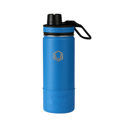 Garrafa Térmica Urbnsol Tradicional - 532ml, mantém bebidas quentes por 12h e frias por 24h, ideal para rotina diária e treinos.