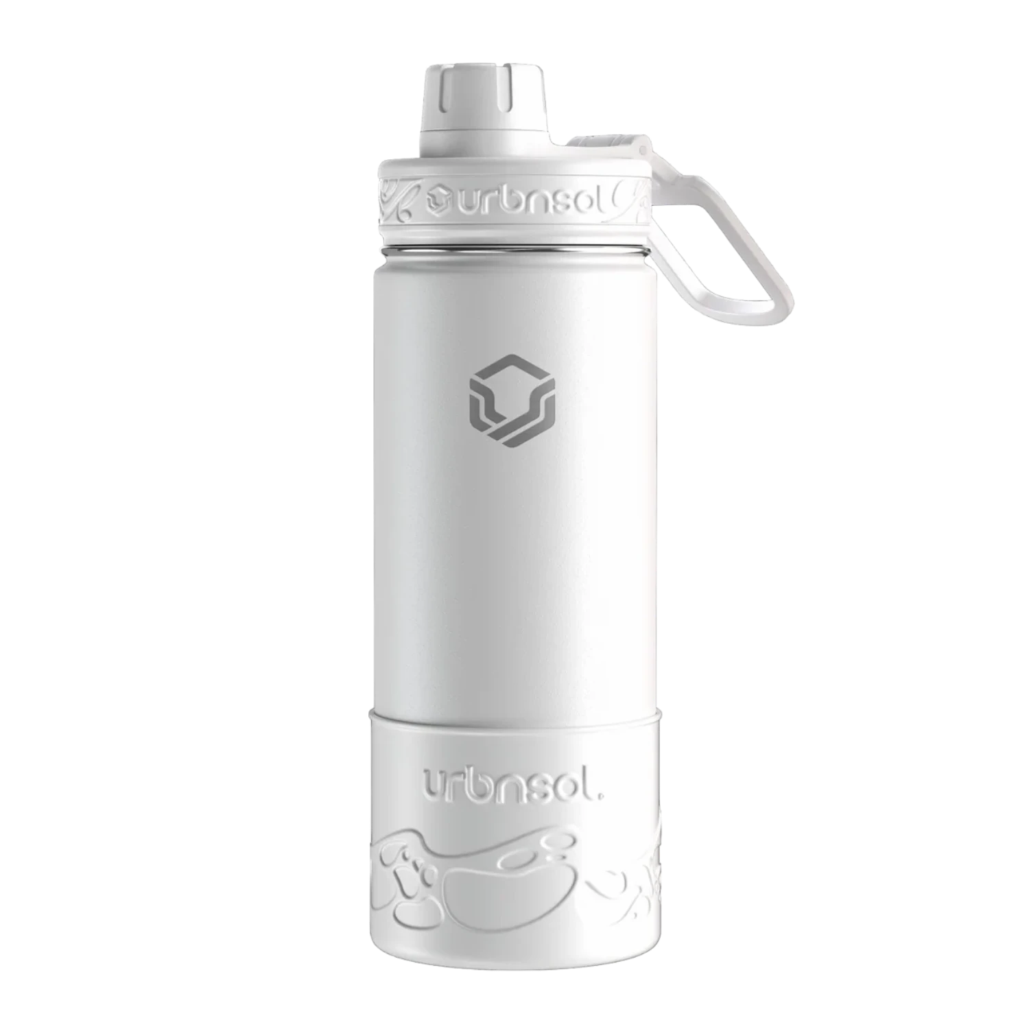 Garrafa Térmica Urbnsol Tradicional - 532ml com isolamento a vácuo e protetor de silicone, ideal para manter bebidas quentes ou frias.