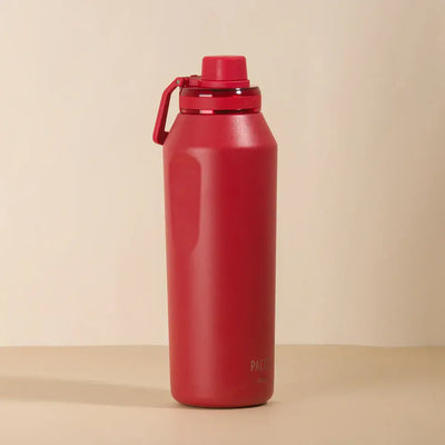 Garrafa Térmica PACCO Vyta 1200ml em aço inox 18/10, vermelha, ideal para bebidas quentes e frias, performance superior e durabilidade.