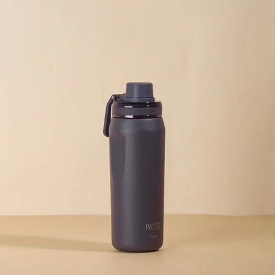 Garrafa Térmica PACCO Vyta 500ml em aço inoxidável com isolamento a vácuo, ideal para manter bebidas frias ou quentes por horas.