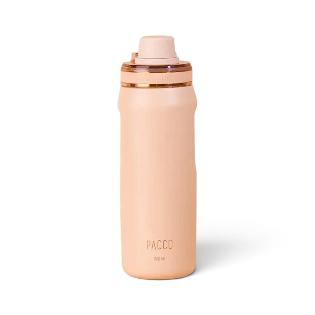 Garrafa Térmica PACCO Vyta 500 ml Nata, vista frontal com tampa fechada, foto 151 de 190