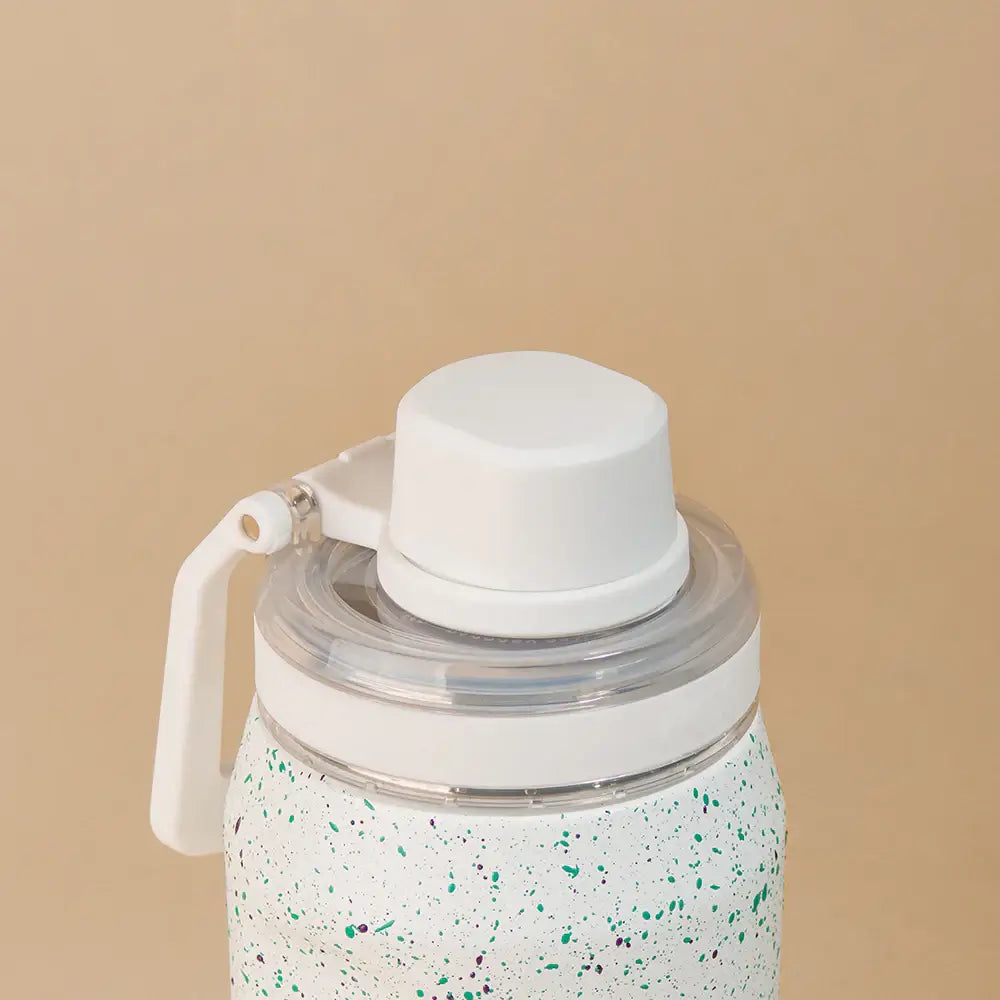 Tampa da Garrafa Térmica PACCO Vyta 500ml com design elegante, feita de aço inox 18/10 com isolamento a vácuo de parede dupla.