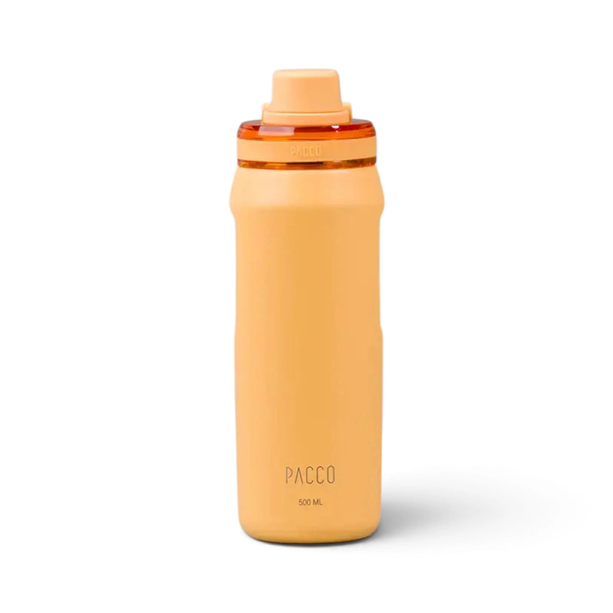 Garrafa Térmica PACCO Vyta 500 ml Yellow Crush, vista frontal com tampa fechada, foto 170 de 190