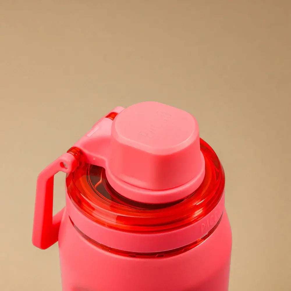 Garrafa Térmica PACCO Vyta 650ml em rosa com tampa segura. Design elegante e desempenho térmico superior.