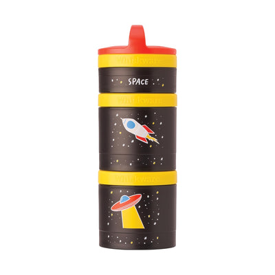 Whiskware Recipientes de lanches com design espacial, ideais para transportar snacks e suplementos de forma prática e segura.